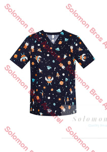 Womens Printed Scrub Top - Solomon Brothers Apparel